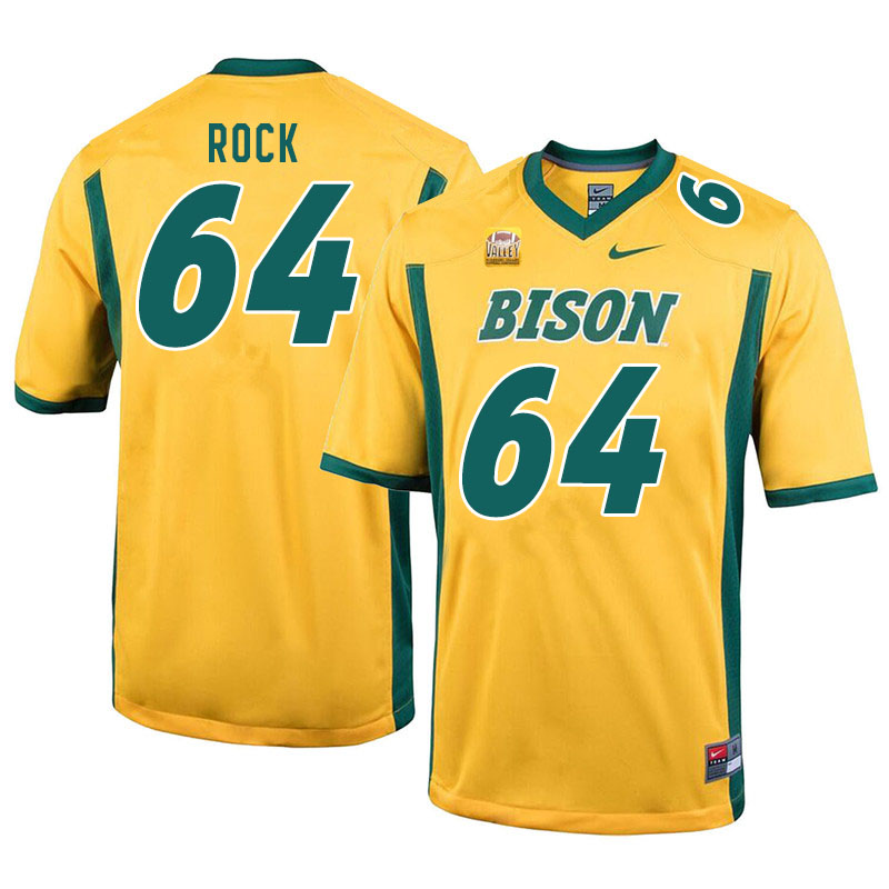 Men #64 Jake Rock North Dakota State Bison College Football Jerseys Sale-Yellow - Click Image to Close